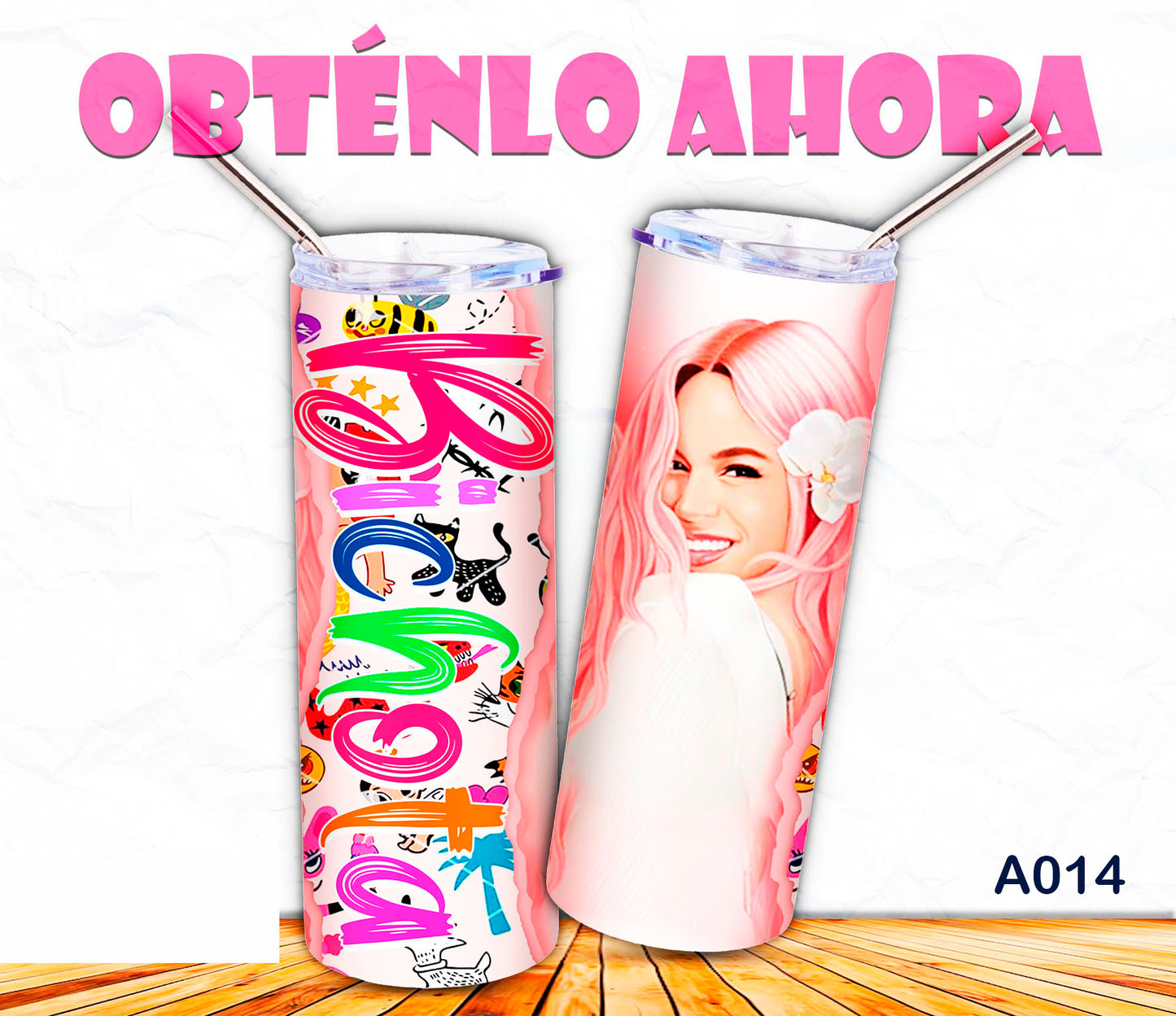 vaso 20 oz bichota carol G a014