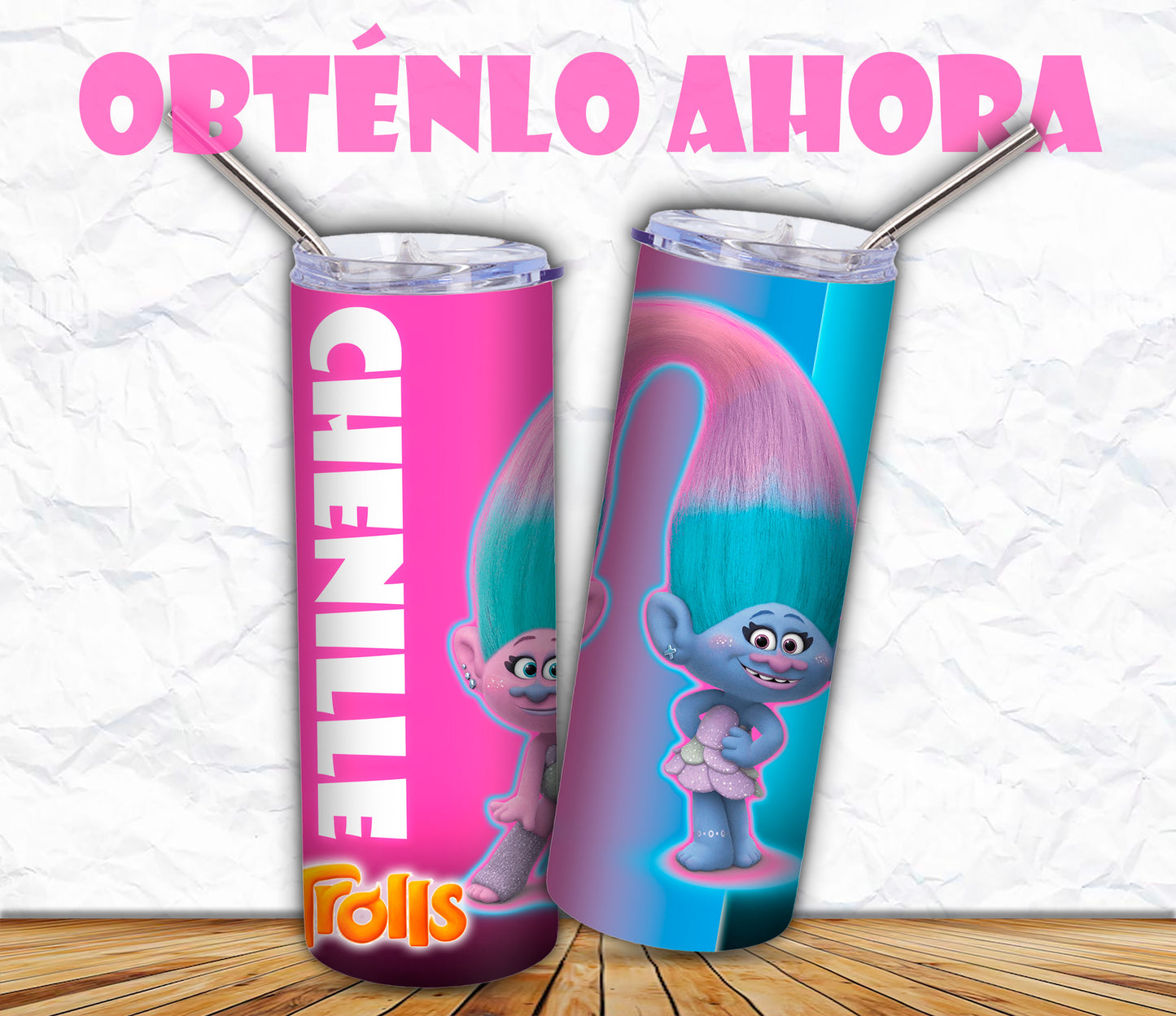 vaso 20oz trolls chenille  a035