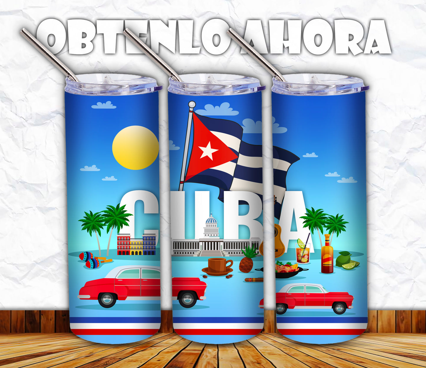 vaso 20oz love cuba  a051