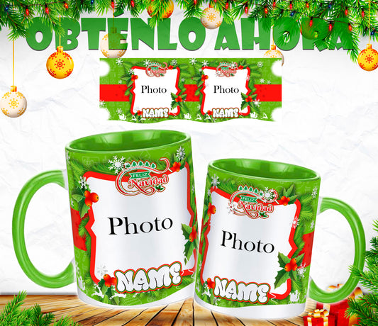 Taza personalizada 11oz  navidad p004