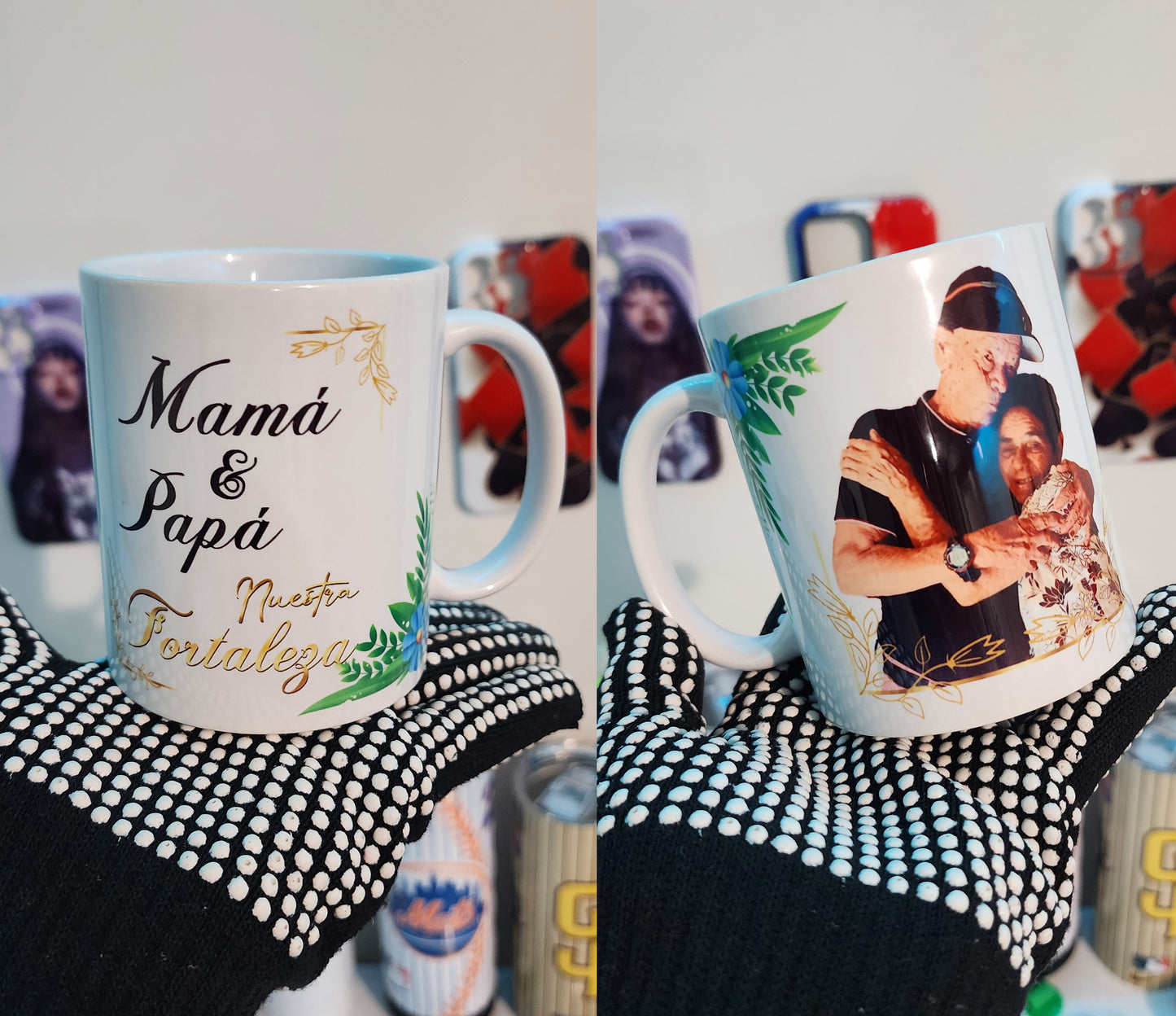 taza personalizada 11oz mamá y papá p021