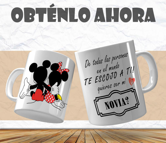 taza 11oz  quiere ser mi Novia?  a059