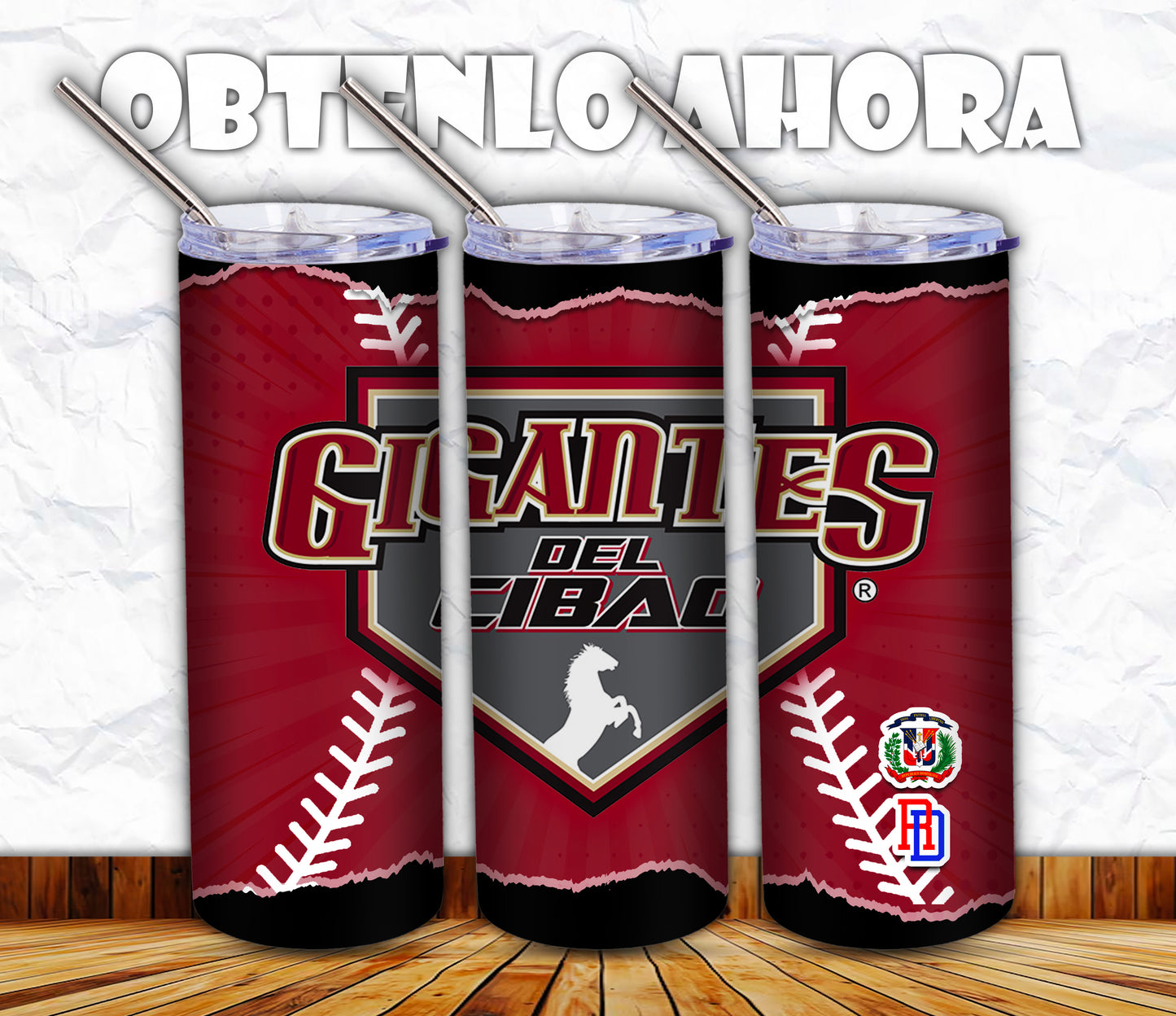 vaso 20oz beisbol dominicano