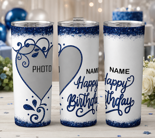 Vaso 20oz cumpleaños agrega foto y nombre para regalo p049