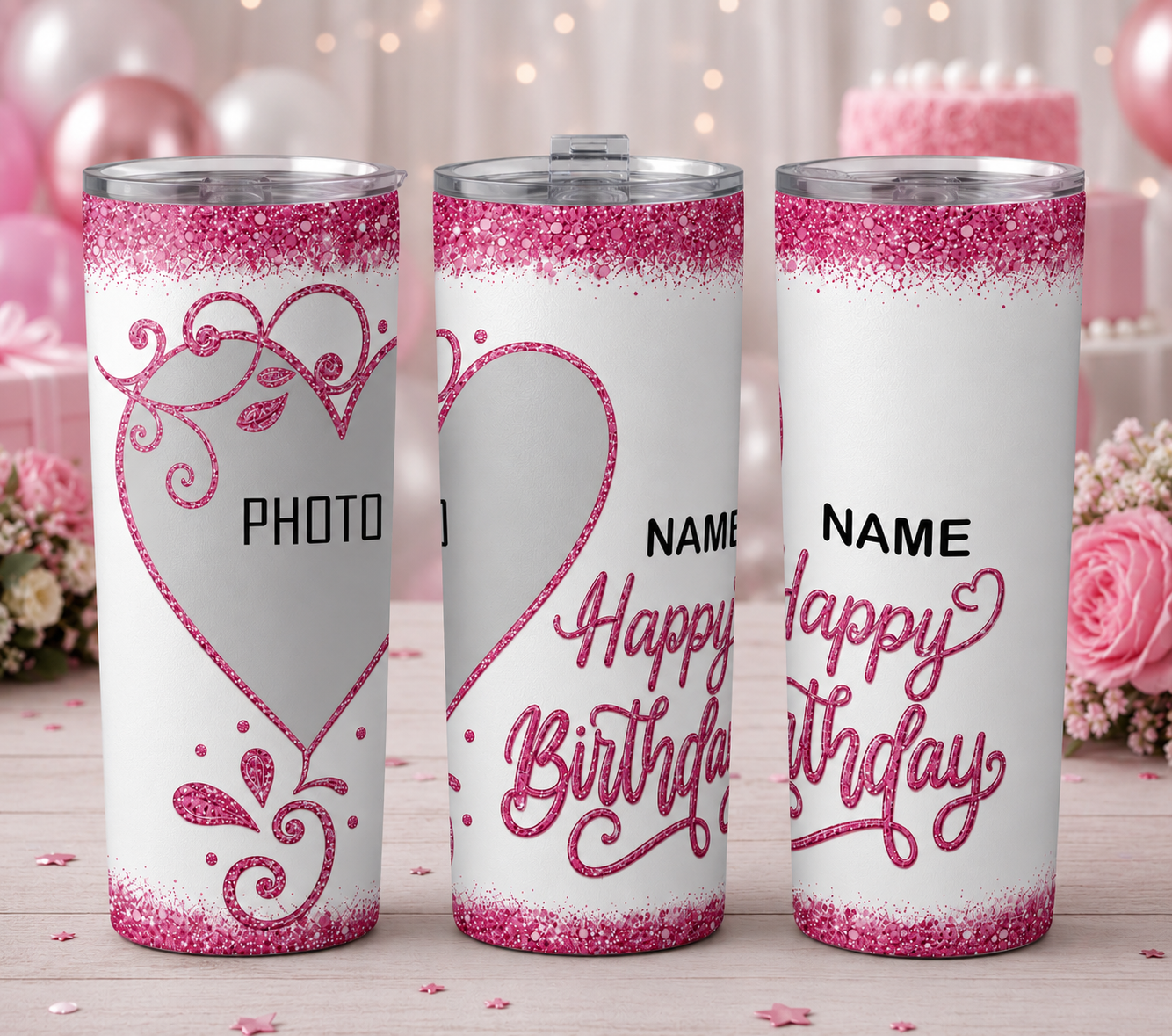 Vaso 20oz cumpleaños agrega foto y nombre para regalo p049