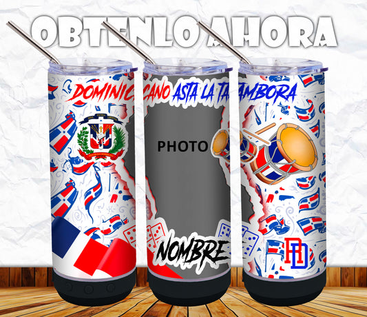 vaso personalizado con foto y nombre + bocina p012