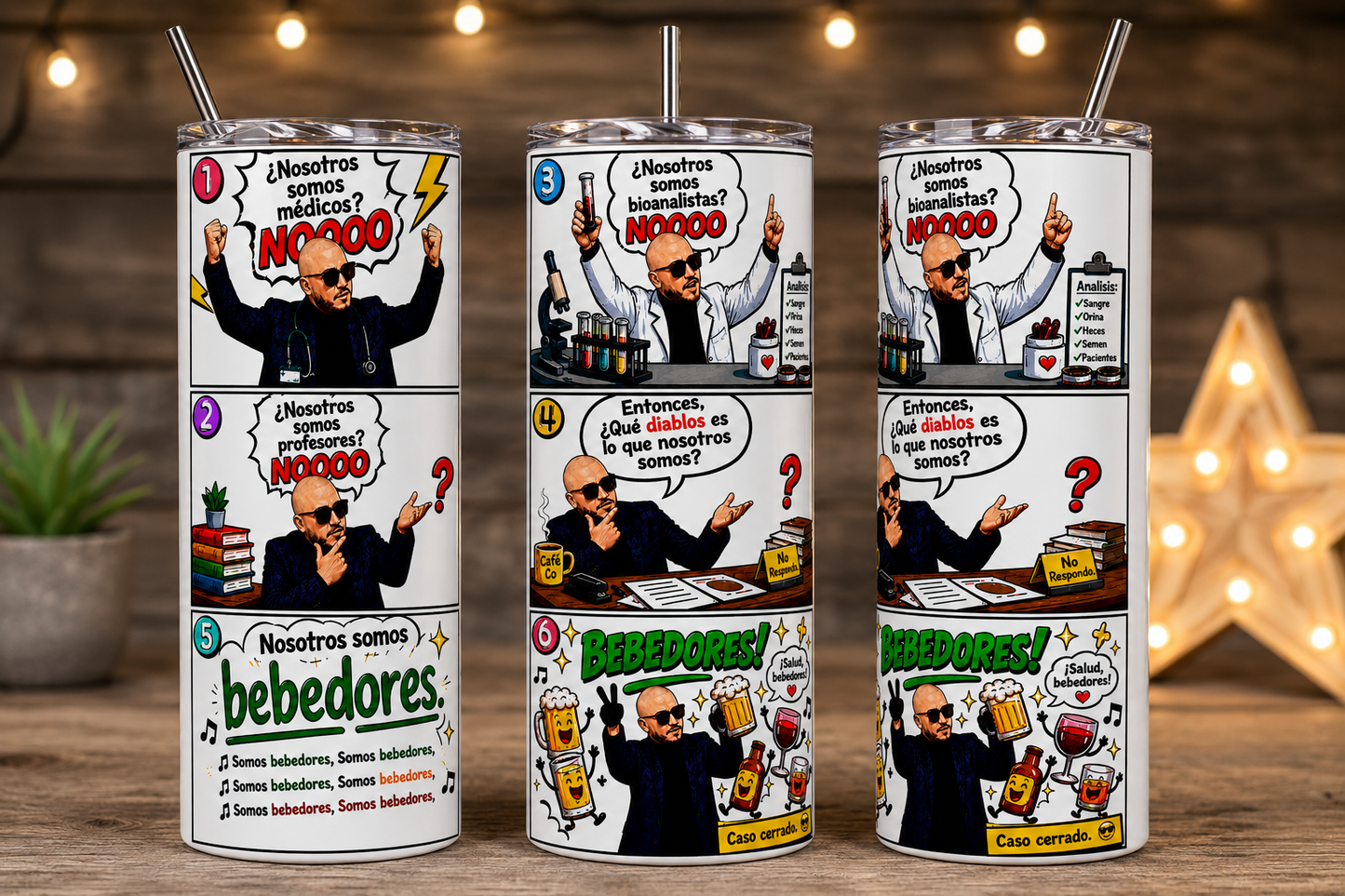 vaso 20oz somos bebedores nacho estrella A074