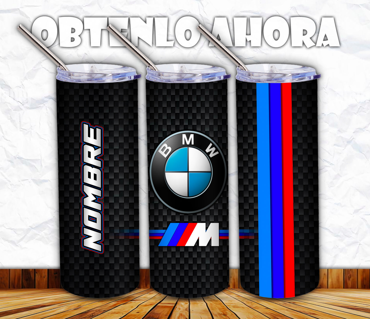 vaso personalizado mercedes f1 20oz con nombre p032