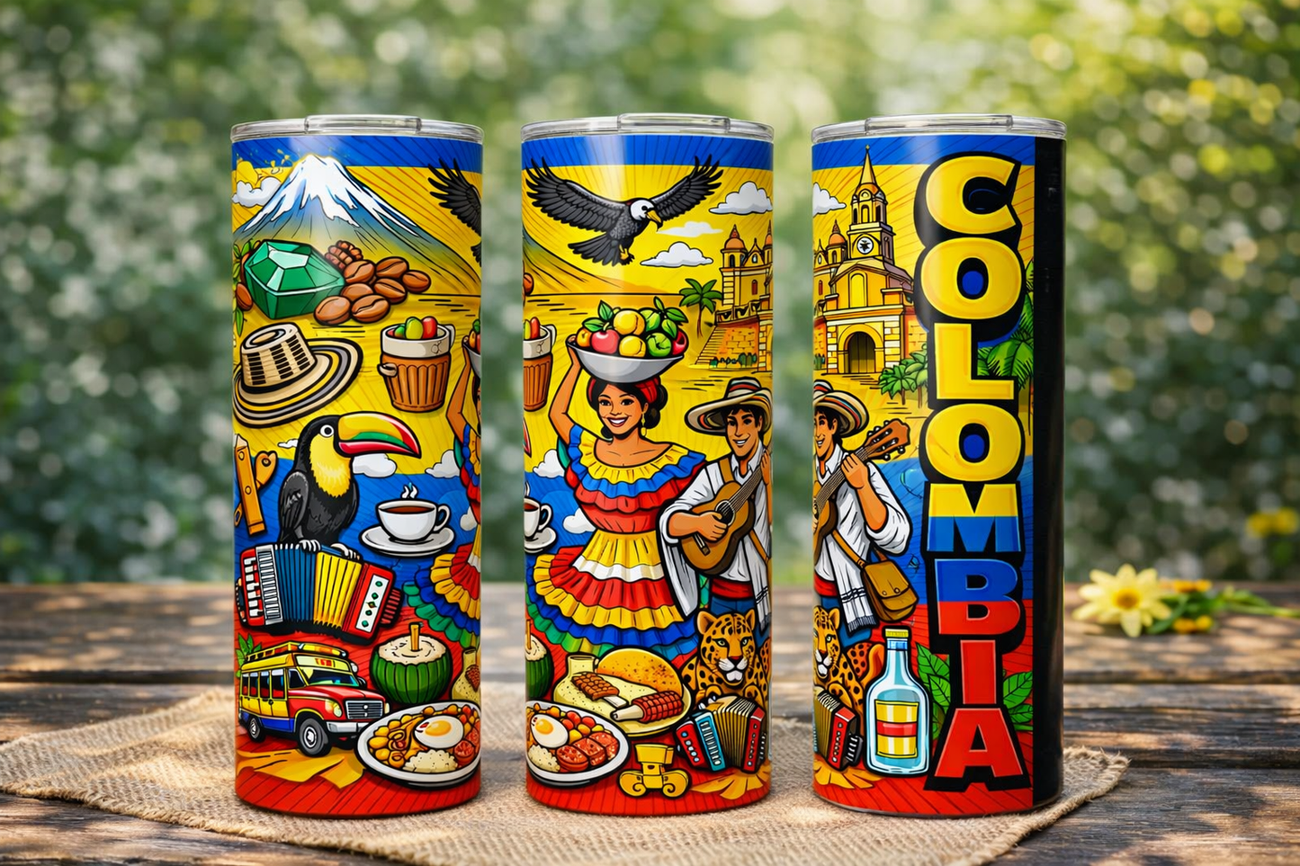 Tumbler 20oz Personalizado con Países  A000