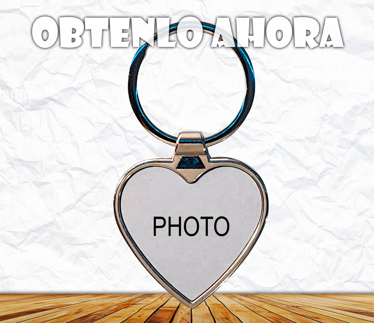 llavero personalizado con foto de metal  p029