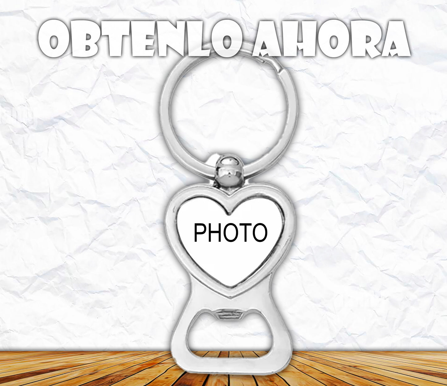 llavero personalizado con foto de metal  p029