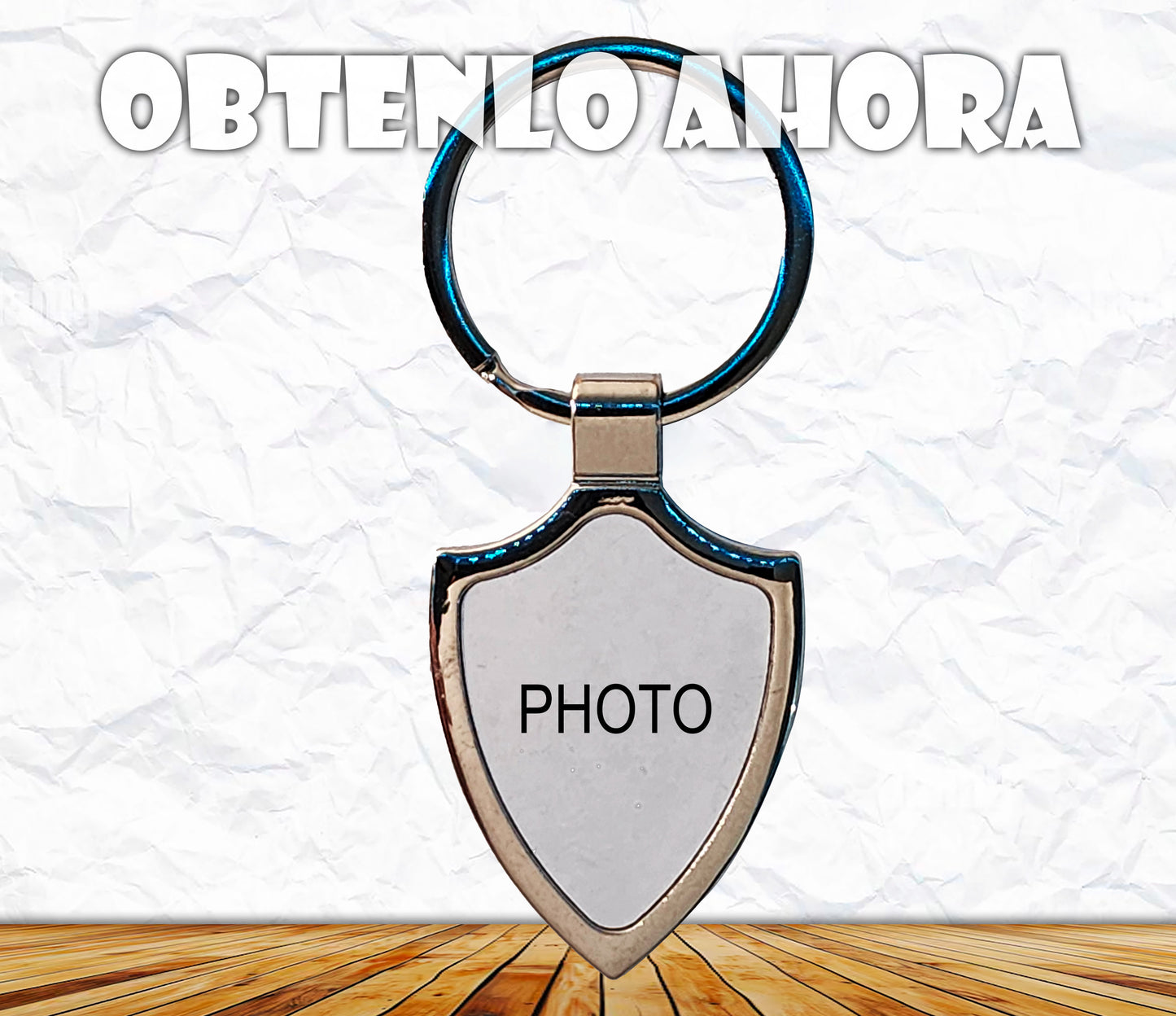 llavero personalizado con foto de metal  p029