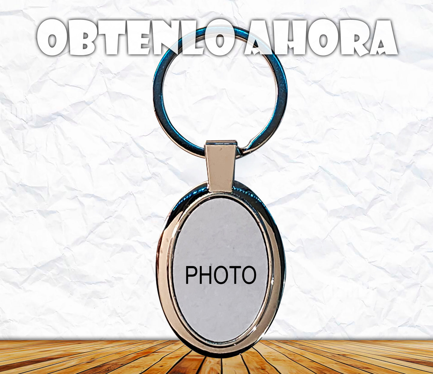 llavero personalizado con foto de metal  p029