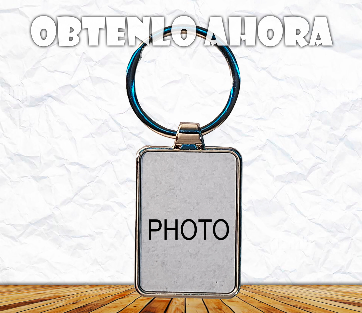 llavero personalizado con foto de metal  p029