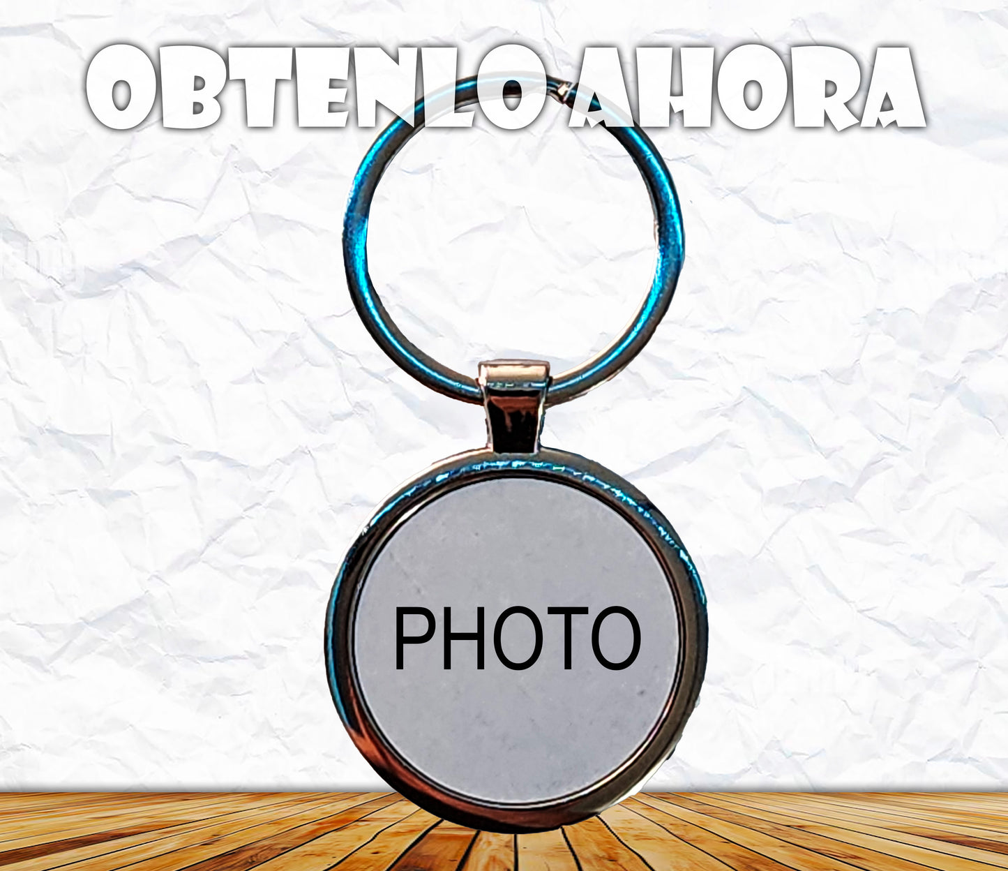 llavero personalizado con foto de metal  p029